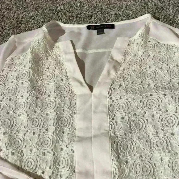 WOMANS Sheer Lace BLOUSE~OUTBACK RED SIZE S - Picture 2 of 8